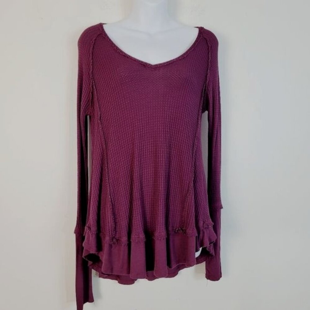 Altar'd State Fast N Furious Waffle Knit Top Size Small‎